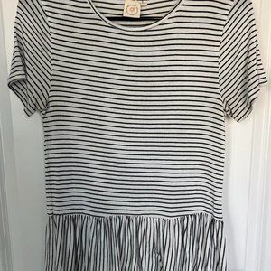 Black and white striped top